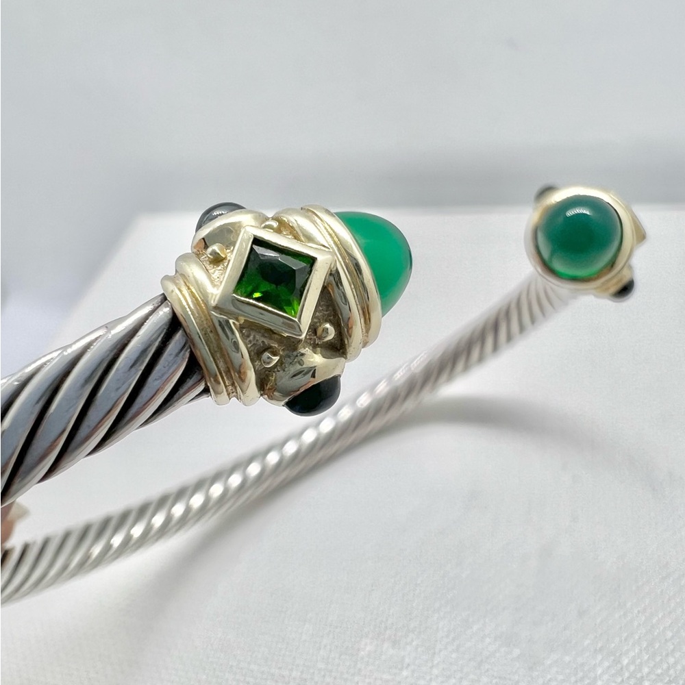 David Yurman 5mm Renaissance Cable Bracelet with 14k Gold - Picture 8 of 16